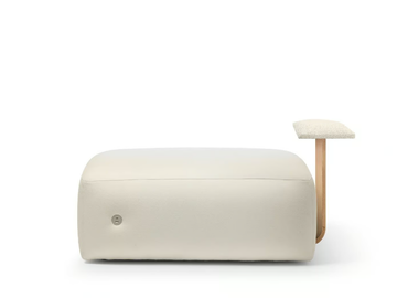 ONE HUNDRED - Square fabric pouf with integrated magazine rack by Quinti Sedute - view 2